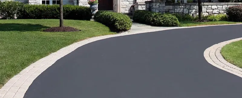 New asphalt driveway