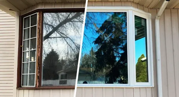 Window and door aluminum capping before and after