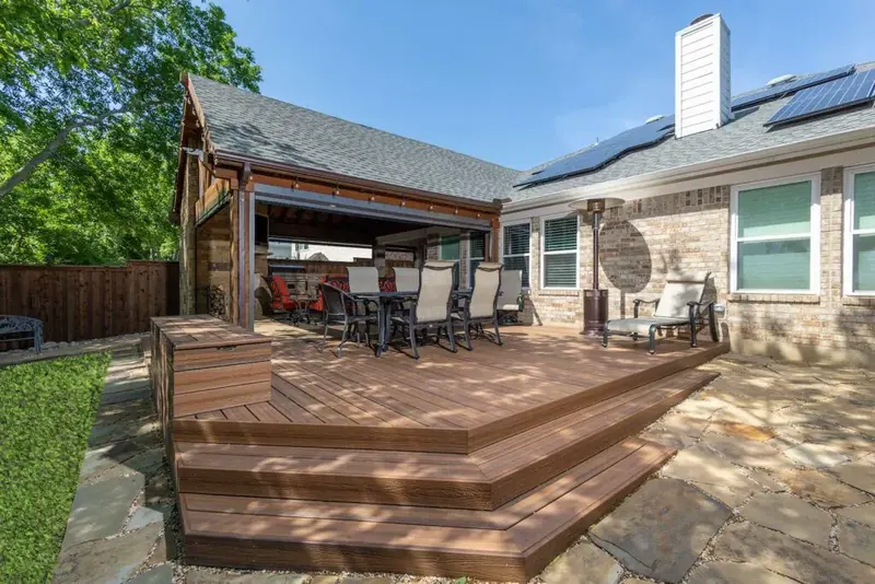 Composite deck and outdoor space