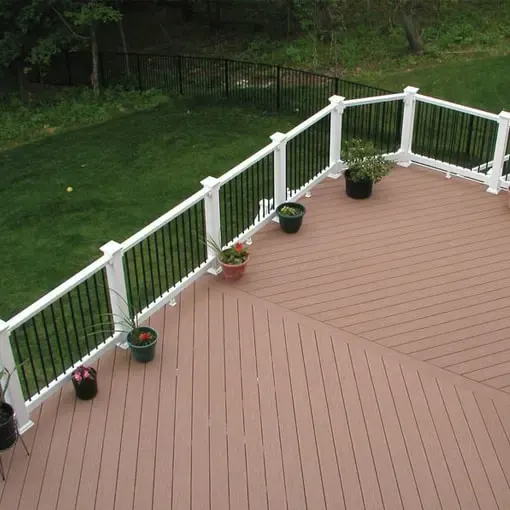 Backyard wood deck