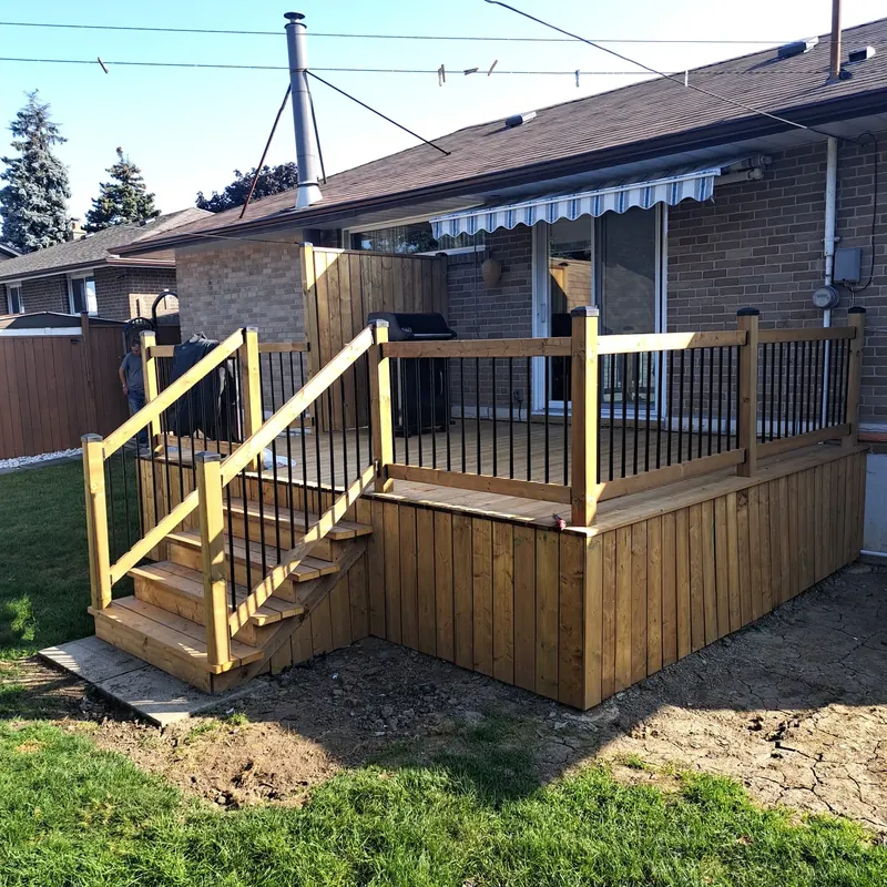 Custom backyard deck
