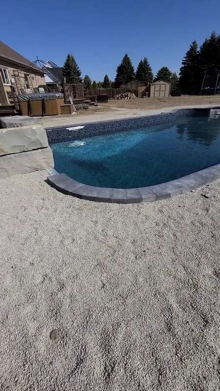 New pool coping and deck