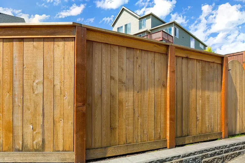 New wood fencing
