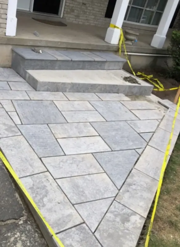 Flagstone walkway and steps