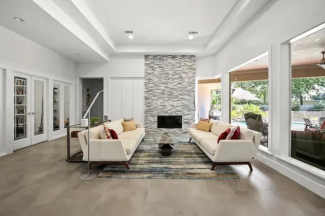 Renovated interior living space