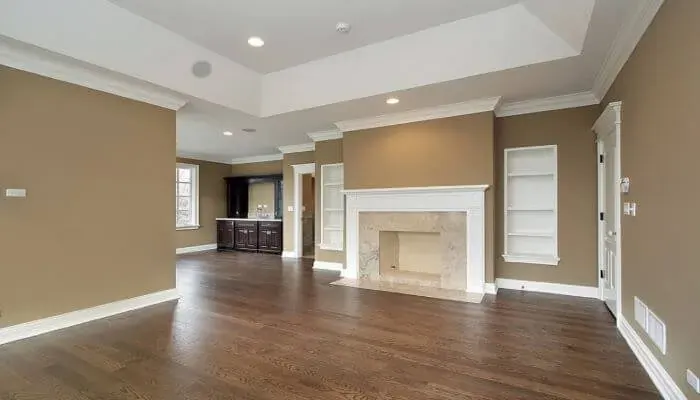 Freshly painted interior room