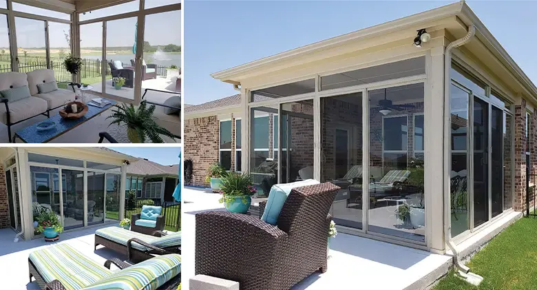 Custom sunroom with glass walls